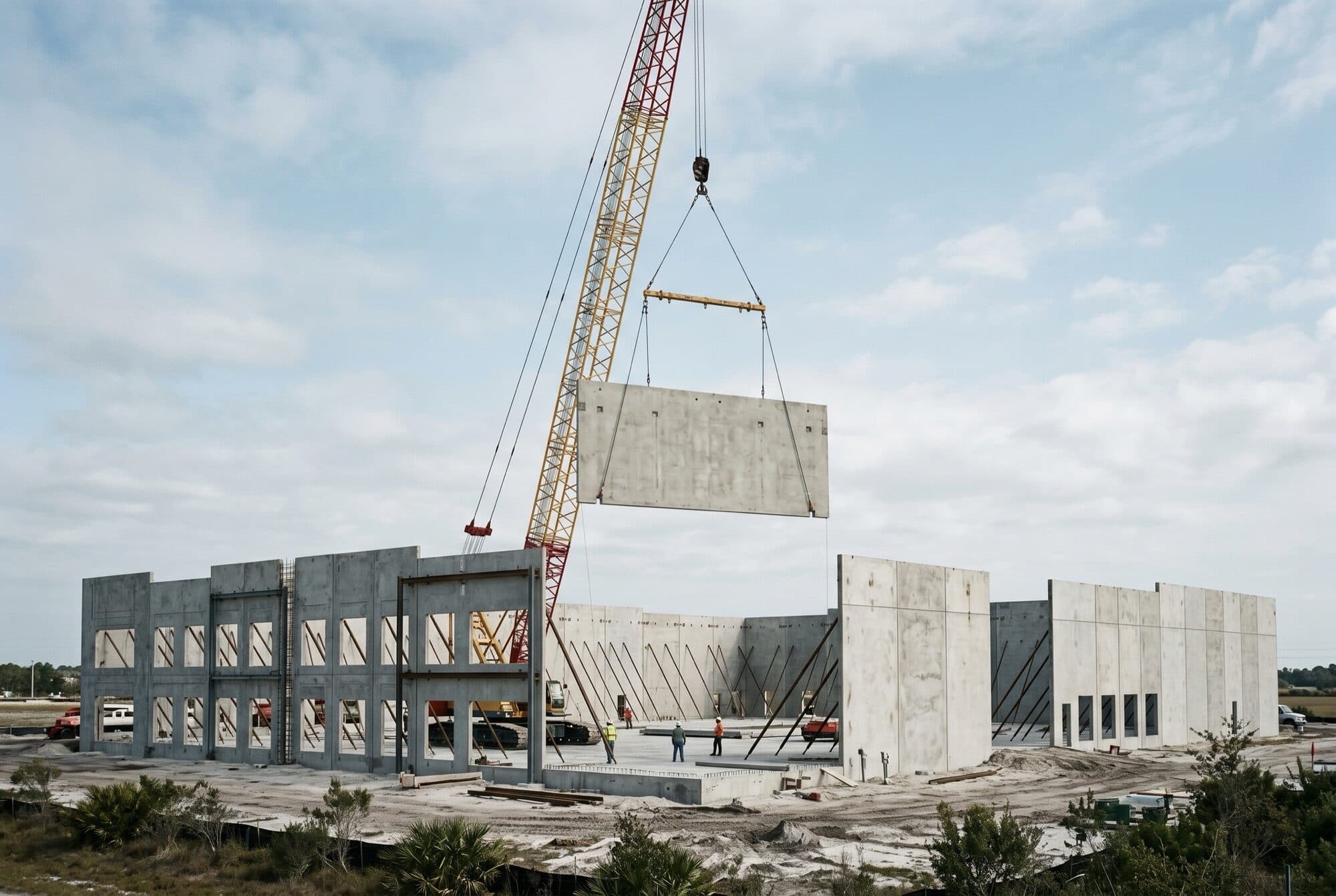 Commercial construction work in progress on a South Florida site