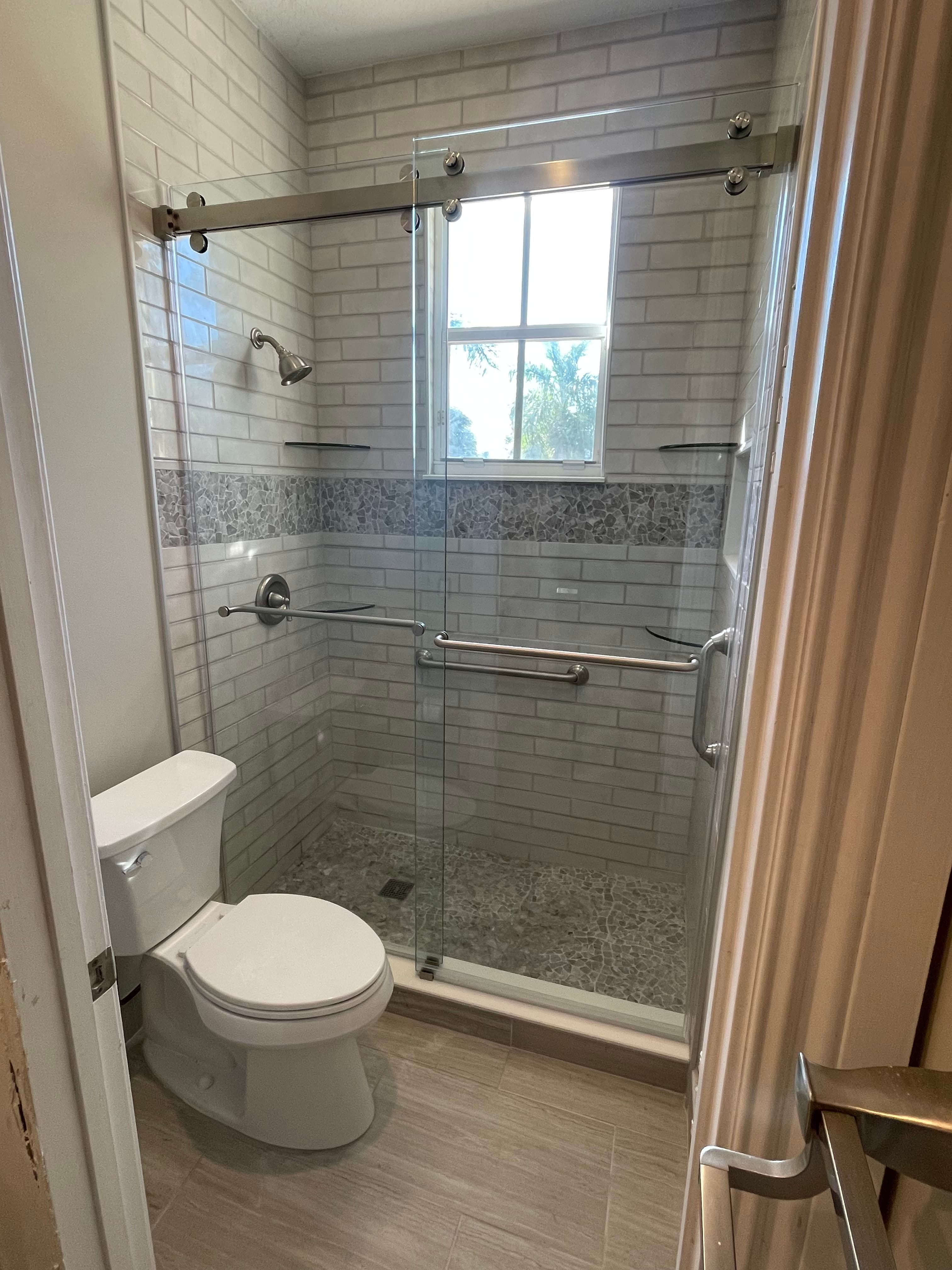 Subway-Tile Glass Shower